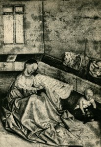 Madonna und Kind in einem Innenraum, frühes 15. Jahrhundert, 1943