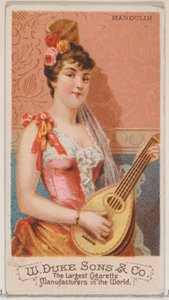 Mandoline, aus der Serie Musikinstrumente N82 für Duke-Zigaretten, 1888