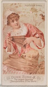 Panflöte, aus der Serie Musikinstrumente N82 für Duke-Zigaretten, 1888