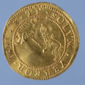 4-Pfund-Schottland (Hutstück) von James I., Münzstätte Edinburgh, 1591 (Rückseite) (Gold)