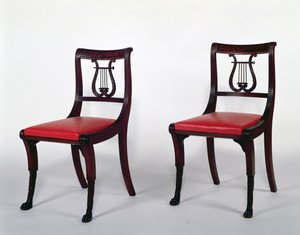 Seitenstühle aus der Duncan Phyfe Werkstatt, 1810-20 (Mahagoni)