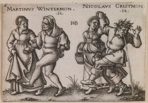 „November und Dezember“ aus der Serie „Das Bauernfest oder Die zwölf Monate“ von Sebald Beham