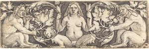 Ornament mit drei Satyrn von Sebald Beham