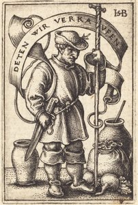 Bauer auf dem Markt [links] von Sebald Beham