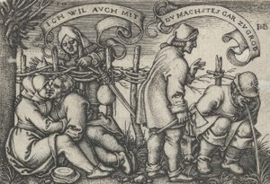 Bauern hinter der Hecke, aus Das Fest der Bauern oder die zwölf Monate, 1546-47 von Sebald Beham