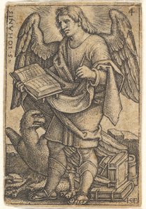Tafel 4: Heiliger Johannes mit nach links gedrehtem Kopf und einem Buch in der rechten Hand, 1541