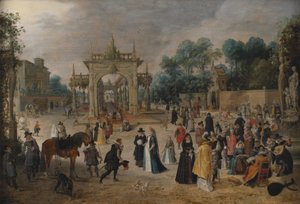 Ein Fest in einer italienischen Villa von Sebastian Vrancx