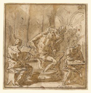 Der Tod des Seneca (recto); Studie eines Mannes (verso) von Sebastiano Ricci