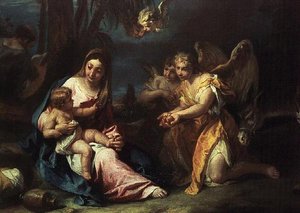 Die Rast auf der Flucht nach Ägypten von Sebastiano Ricci