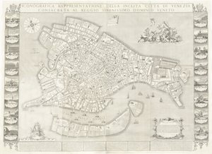 Ikonografische Darstellung der berühmten Stadt Venedig