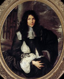Porträt eines Mannes (lange als Jean Fouquet vermutet). Anonymes Gemälde der Schule von Sebastien Bourdon (1616-1671)