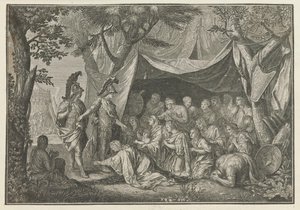 Alexander der Große trifft Stateira, Sisygambis und die Familie von Darius von Sebastien Leclerc
