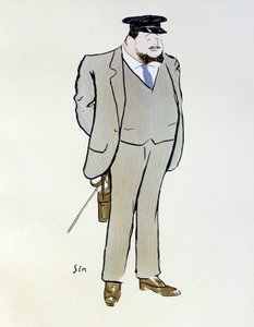 Porträt von Henri de Rothschild - von Sem (1863 - 1934), in „Les Sports modernes“, August 1906 von Sem