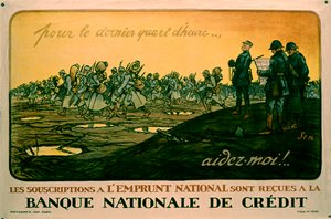 Französisches Plakat aus dem Ersten Weltkrieg zur Förderung des Kaufs von Kriegsanleihen, ca. 1914-18