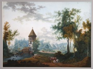 Mühle und Pilzturm im Pavlovsk Park
