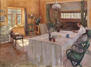 Im Haus des Künstlers Konstantin Korovin, 1907
