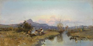 Die Jäger bei der Rast von Sergei Ivanovich Vasilkovsky