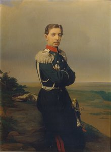 Porträt des Zarewitsch Nikolaus Alexandrowitsch von Russland 1843-1865 von Sergei Konstantinovich Zaryanko