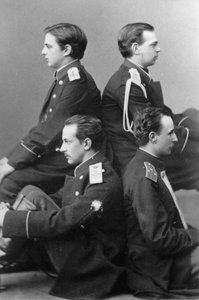Großherzöge Alexander Alexandrowitsch und Wladimir Alexandrowitsch von Russland, ca. 1870-1875 von Sergei Lvovich Levitsky
