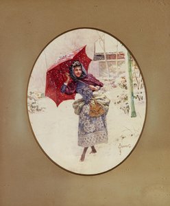 Frauen gehen durch den Schnee
