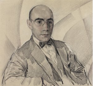 Porträt des Künstlers und Fotografen Miron Sherling 1880-1958 von Sergei Vasilevich Chekhonin