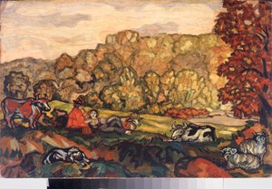 Pastorale Szene von Sergei Yurevich Sudeikin