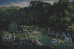 Die Rast im Michael Park von Sergei Yurievich Sudeykin
