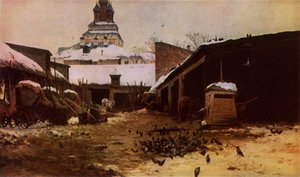 Straßenrand in Moskau, 1892