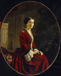 Porträt der Gräfin Yelizaveta Christoforovna Abamelik-Lazareva, 1854 von Sergey Konstantinovich Zaryanko