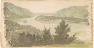 Blick auf den North River von der nordwestlichen Ecke von Fort Clinton—West Point von Seth Eastman