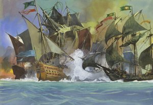 Unbekannte Seeschlacht von Severino Baraldi