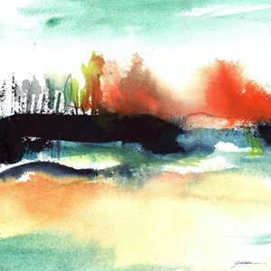 Lebendige abstrakte Landschaft