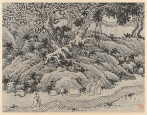 Zwölf Ansichten des Tigerhügels, Suchou: Der Narrensprung, nach 1490