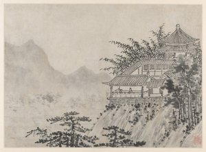 Zwölf Ansichten des Tigerhügels, Suzhou: Die Tausend Morgen Wolken, nach 1490 von Shen Zhou