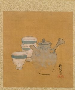 Blatt aus einem Album mit saisonalen Themen: Bauer mit Korb von Shibata Zeshin