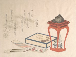 Ständer, Kasten und Schreibpapier, wahrscheinlich 1816