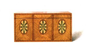Intarsien-Satinholz-Teekiste, 1908