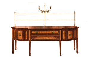 Sideboard aus Satinholz und Mahagoni