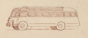 Bus, Paris, Frankreich, 1951 von Shirley Markham
