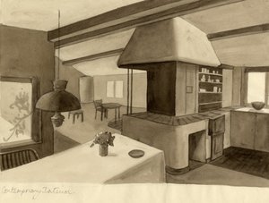 Zeitgenössisches Interieur, ca. 1950