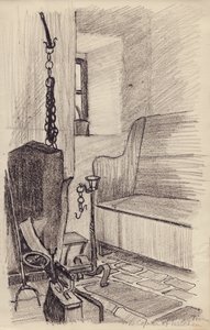 Ecke der Küche, Tione, ca. 1950