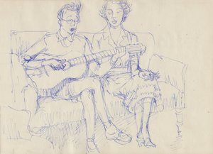 Paar mit Gitarre