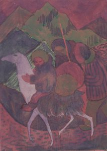 Figur auf einem Pferd, ca. 1950