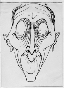 Groteskes Gesicht