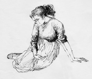 Sitzende Frau, ca. 1950