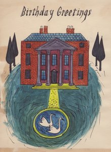 Herrschaftliches Haus, Geburtstagskarte, 1952