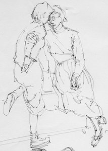 Zwei Frauen, 1953 von Shirley Markham