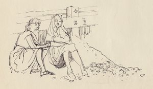 Frauen am Strand, Südküste Englands von Shirley Markham