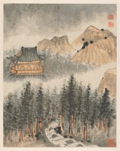 Erinnerungen an den Qinhuai-Fluss von Shitao