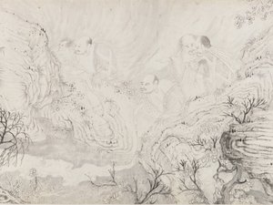Die sechzehn Luohans, datiert 1667